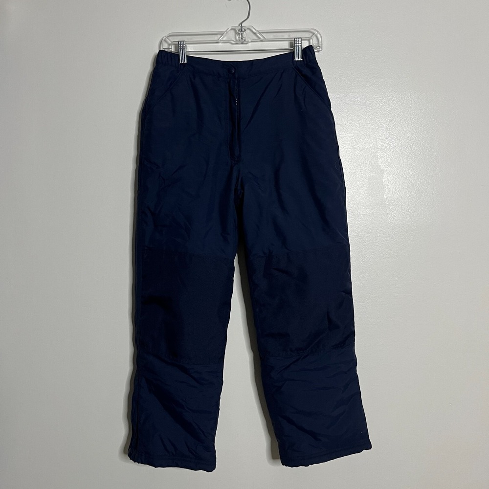 L.L. Bean Snow Pants Mens Large Navy Blue‎ Solid Insulated Winter Ski Trousers
